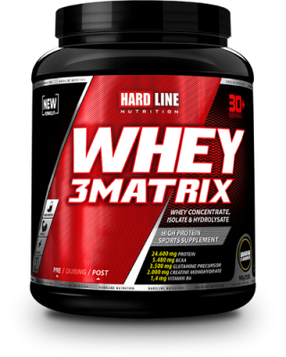 Hardline WHEY 3Matrix 908 gr Protein Muz