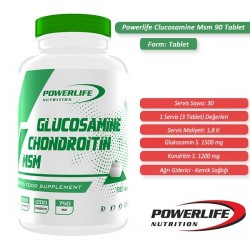 Powerlife Glucosamine Chondroitin MSM 90 tab - Thumbnail