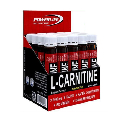 Powerlife L-Carnitine 3000 mg L-Karnitin 25 ml x 20 ampul